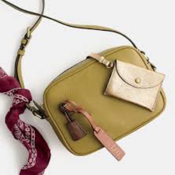 J.Crew Signet Bag Italian Pale Pink Leather Crossbody - Picture 6 of 17